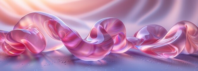 Abstract liquid fluid forms banner with vibrant colors and hues - obrazy, fototapety, plakaty