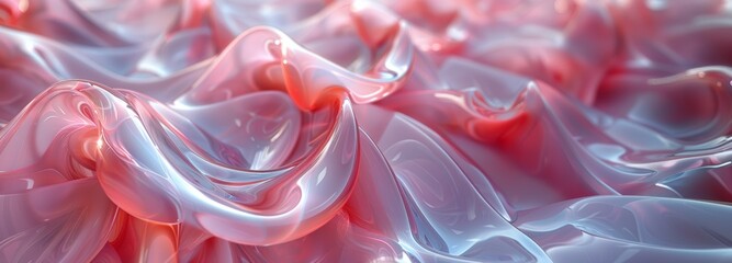 Abstract liquid fluid forms banner with vibrant colors and hues