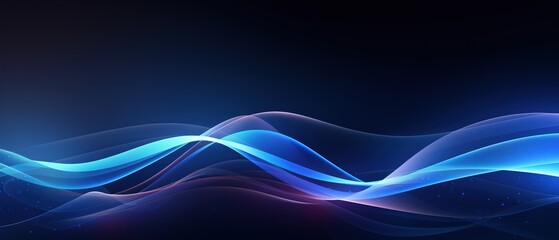 Futuristic technology abstract blue background with a glowing neon outline, tech background flat
