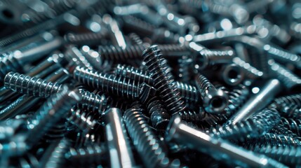 A pile of screws and nuts, useful for industrial concepts.