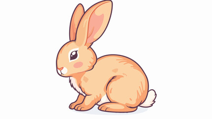 Obraz na płótnie Canvas Spring Easter Rabbit Fill Line Icon flat vector isolated