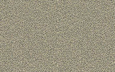 Monochrome Turing reaction background. Abstract diffusion pattern with chaotic shapes. Organic pattern background. Vector illustration.