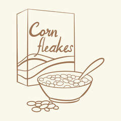 illustration of a corn flakes