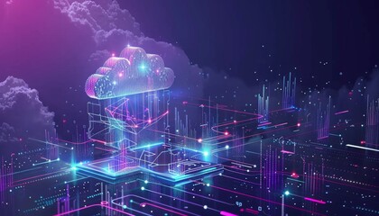 Obraz premium Digital technology, technical cloud support customer service concept, it's support data exchange.