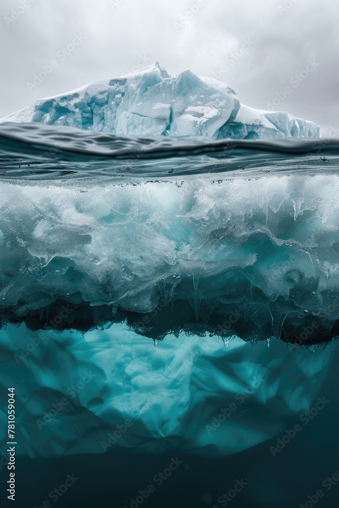 Aufkleber A large iceberg floating in the ocean. Perfect for environmental concepts