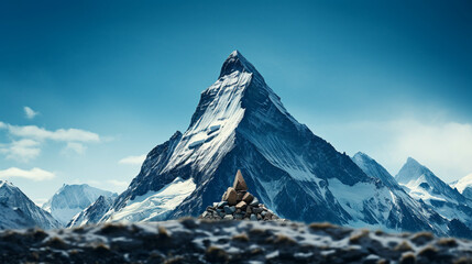 mountains in the snow  high definition(hd) photographic creative image