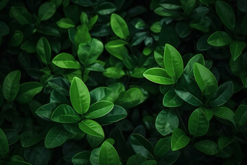 Lush Green Leaves: Nature's Tranquility Background Generative AI