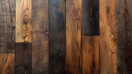 A dark brown wood texture from a floor. - obrazy, fototapety, plakaty