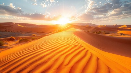 Beautiful sand dunes desert
