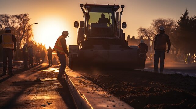 Process of asphalting and paving, asphalt paver machine and steam road roller