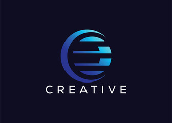 Creative and minimal abstract Circle technology logo vector template. Modern Circle technology logo