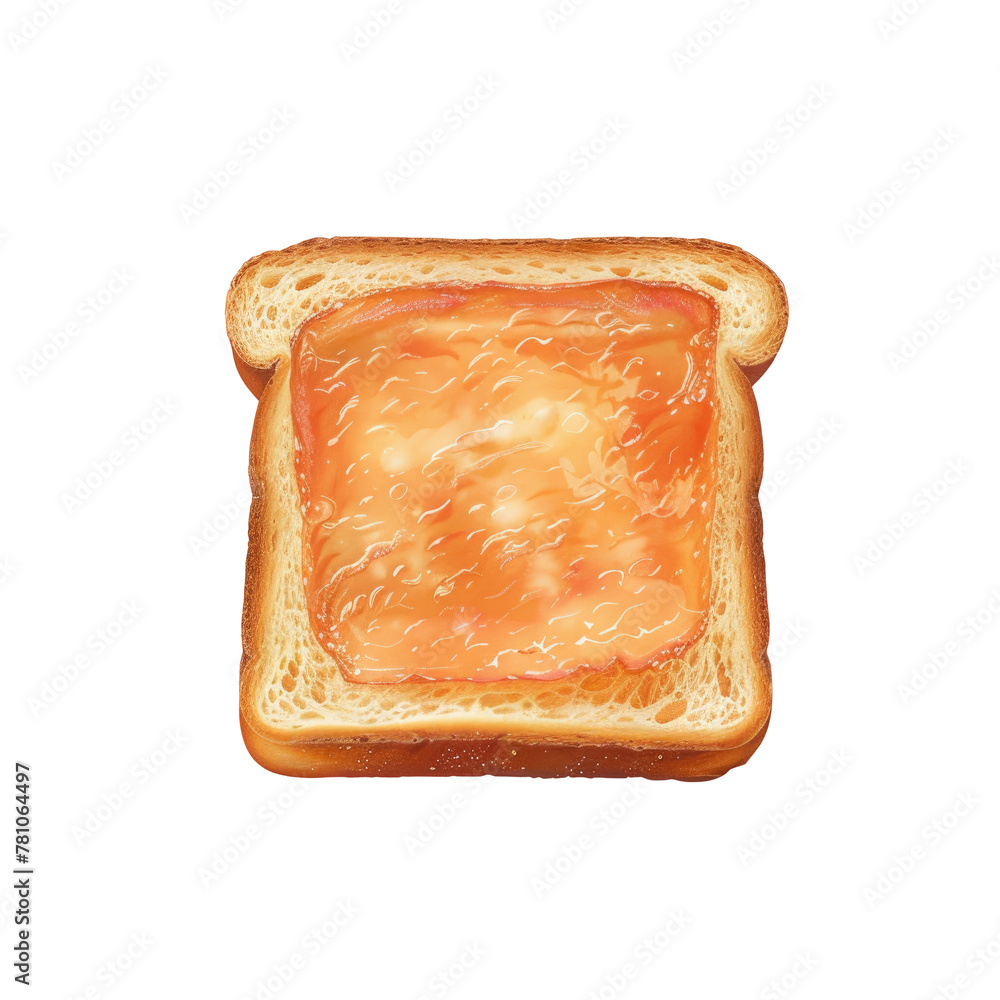 Poster a slice of toast with a topping of bread