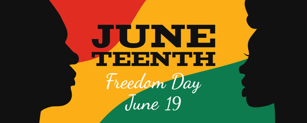 Juneteenth Freedom day June 19 african american independence day banner design  vector illustration  - 781065213