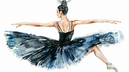   Watercolor ballerina