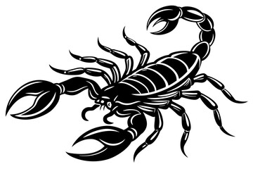 scorpion  silhouette vector art illustration