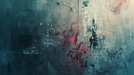 Abstract background of an old painted wall with chaotic paint strokes and smudges - obrazy, fototapety, plakaty