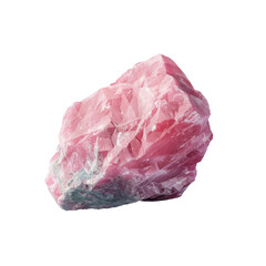 A pink rock on a transparent backdrop