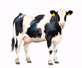 牛の水彩イラスト