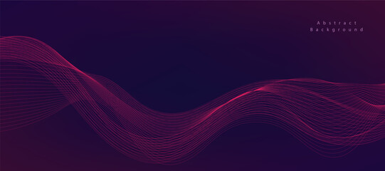 Abstract vector gradient background with waves	