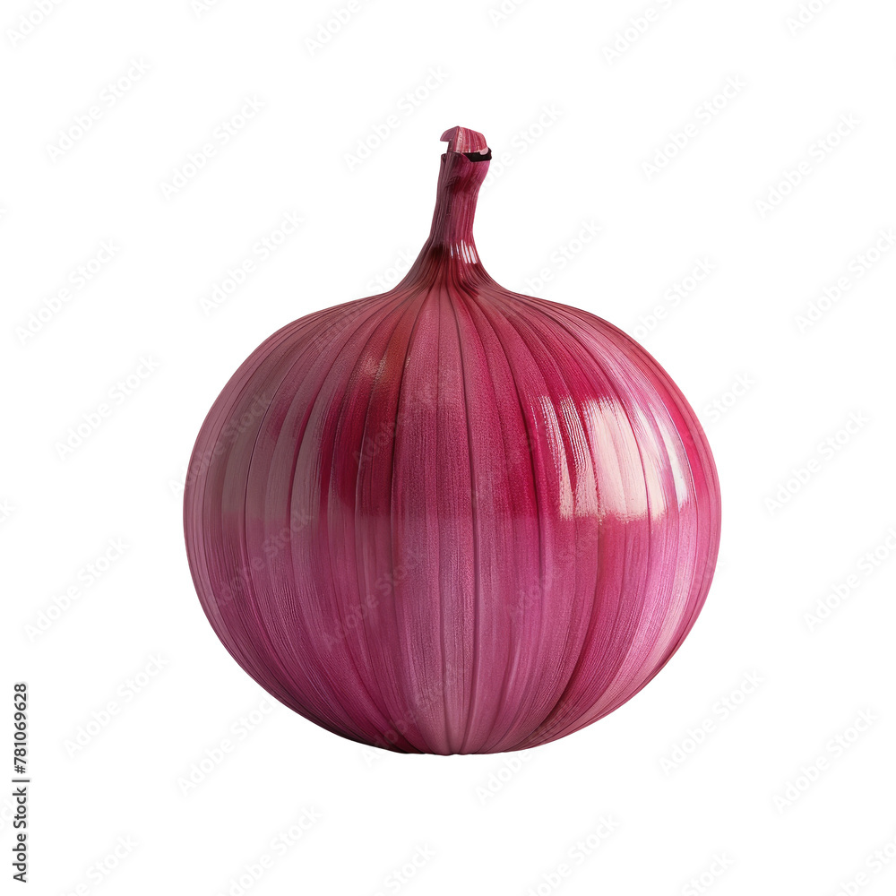 Poster a close up of a red onion on a transparent background