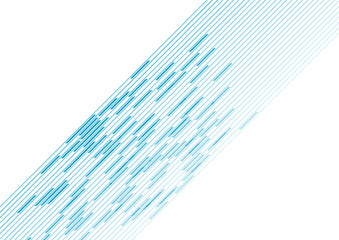 Fototapeta premium Abstract blue geometric stripes and lines tech background. Vector minimal design