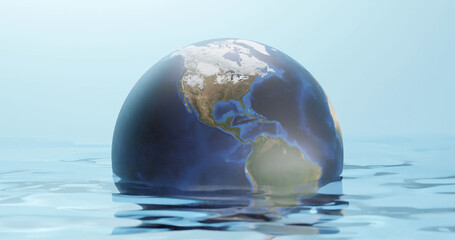 World Water day concept. Elements of this image furnished by NASA, 3d illustration