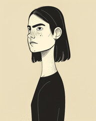 Contemporary woman illustration