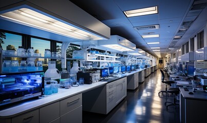 Fully Stocked Laboratory Filled With Equipment