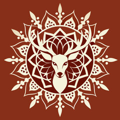 Beauty of an Antler-Patterned Deer Mandala