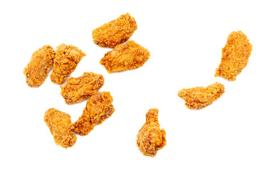 Chicken nuggets isolated white background