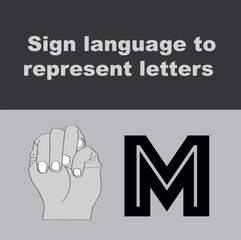 ASL Sign representing letters of the English alphabet
