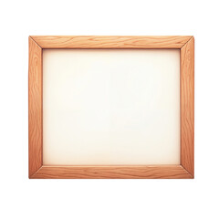 Fototapeta premium Woden frame isolated on transparent background. AI 