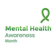 logo design for mental health awareness month. vector illustration