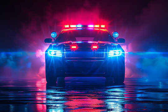 police car, AI generated