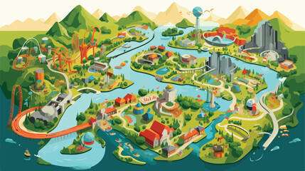 Floral Theme Park Maps theme park map floral landma
