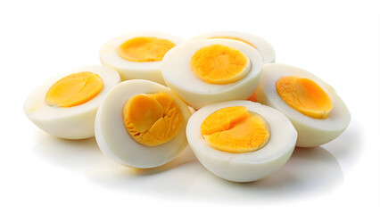 Fresh boiled egg on isolated on white background