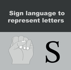 ASL Sign representing letters of the English alphabet
