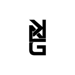 kng lettering initial monogram logo design