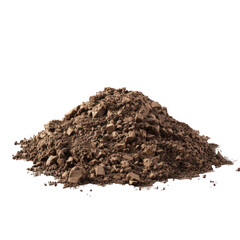 A close up of a pile of dirt on a Transparent Background