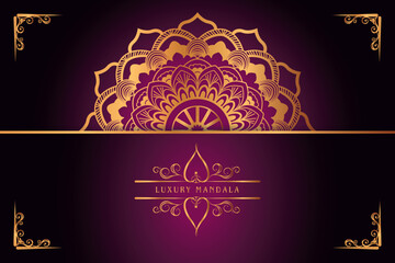 golden mandala design with gradients  background