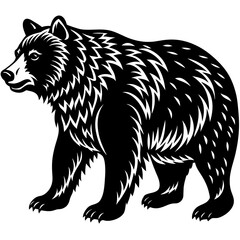  Beauty of Brown Bear Silhouette A Nature's Emblem