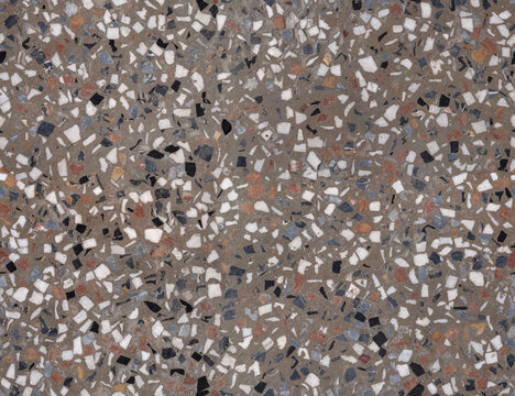 Seamless texture of grey terrazo floor