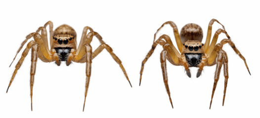 set of spiders isolated on transparent background