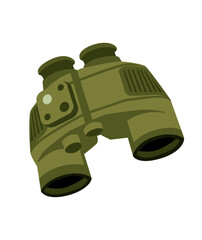 Binoculars. Optical device. Observation tool. Vector image for prints, poster and illustrations.