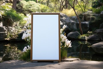 A white framed mirror with a white background