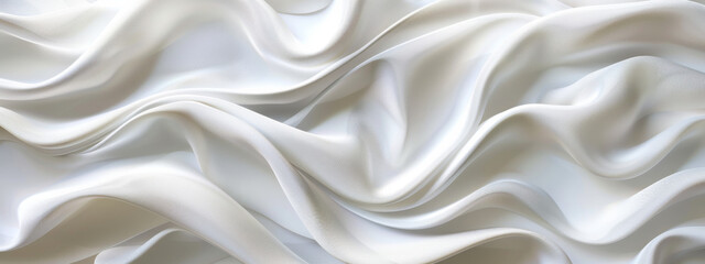 Obraz premium Abstract white background with smooth waves and folds