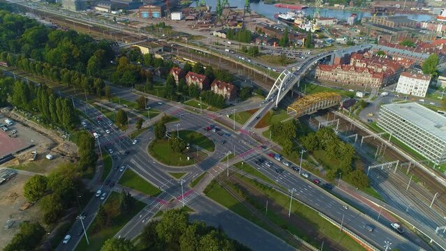 Katyn Victims Rondo Ofiar Katynia Gdansk Aerial View Poland