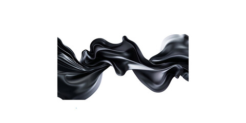 Black and gray abstract fluid shapes on a grey background