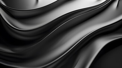 Fototapeta premium black satin waves background