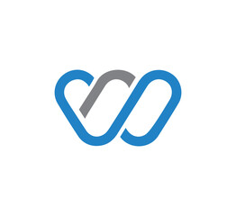 W letter logo design vector